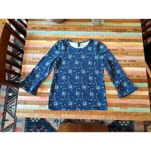 GARNET HILL Green Kids 14 16 Long Sleeve XL Youth Sun Moon 100% ORGANIC Cotton